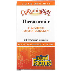 Thực phẩm chức năng Natural Factors CurcuminRich Theracurmin 60 Vegetarian Capsules 068958045382