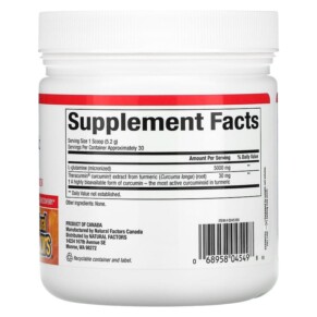 Thành phần vi chất của Natural Factors CurcuminRich Theracurmin & L-Glutamine 5.5 oz (156 g) 068958045498