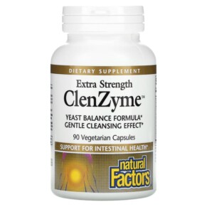 Thực phẩm chức năng Natural Factors Extra Strength ClenZyme 90 Vegetarian Capsules 068958017266