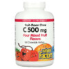 Thực phẩm chức năng Natural Factors Fruit-Flavor Chew Vitamin C Four Mixed Fruit Flavors 500 mg 180 Chewable Wafers 068958013367