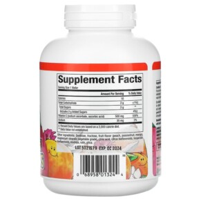 Thành phần vi chất của Natural Factors Fruit-Flavor Chew Vitamin C Peach Passionfruit and Mango 500 mg 90 Chewable Wafers 068958013244