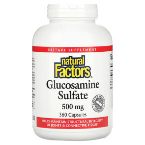 Thực phẩm chức năng Natural Factors Glucosamine Sulfate 500 mg 360 Capsules 068958265612