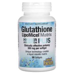 Thực phẩm chức năng Natural Factors Glutathione LipoMicel Matrix 300 mg 90 Softgels 068958028613