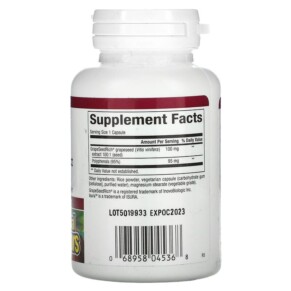 Thành phần vi chất của Natural Factors GrapeSeedRich Grape Seed Extract 100 mg 90 Vegetarian Capsules 068958045368