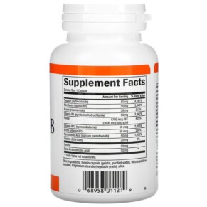 Thành phần vi chất của Natural Factors Hi Potency B Complex 90 Capsules 068958011219