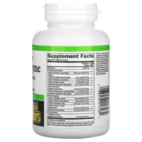 Thành phần vi chất của Natural Factors High Potency Multi Enzyme 120 Vegetarian Capsules 068958017464