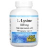 Thực phẩm chức năng Natural Factors L-Lysine 500 mg 180 Vegetarian Capsules 068958028248