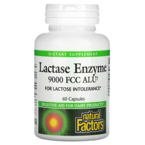 Thực phẩm chức năng Natural Factors Lactase Enzyme 9.000 FCC ALU 60 Capsules 068958017402