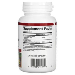 Thành phần vi chất của Natural Factors Maca Rich Maca Concentrate Super Strength 500 mg 90 Vegetarian Capsules 068958045375