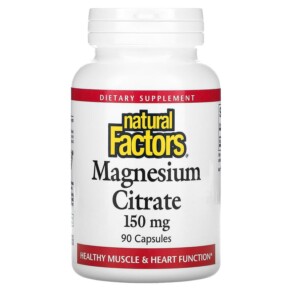 Thực phẩm chức năng Natural Factors Magnesium Citrate 150 mg 90 Capsules 068958016528