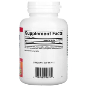 Thành phần vi chất của Natural Factors Magnesium Citrate Key Lime 150 mg 60 Chewable Tablets 068958016504