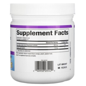 Thành phần vi chất của Natural Factors Magnesium Citrate Tropical Drink Mix 8.8 oz (250 g) 068958035420