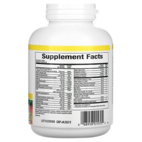 Thành phần vi chất của Natural Factors Men's MultiStart Vitamin A Day for Men 120 Tablets 068958015705
