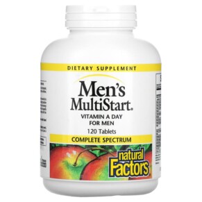 Thực phẩm chức năng Natural Factors Men's MultiStart Vitamin A Day for Men 120 Tablets 068958015705