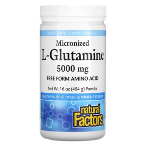 Thực phẩm chức năng Natural Factors Micronized L-Glutamine Powder 5.000 mg 16 oz (454 g) 068958028170