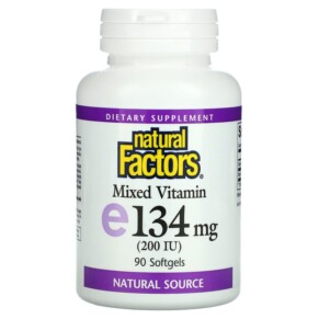 Thực phẩm chức năng Natural Factors Mixed Vitamin E 134 mg (200 IU) 90 Softgels 068958014005
