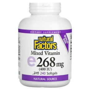 Thực phẩm chức năng Natural Factors Mixed Vitamin E 268 mg (400 IU) 240 Softgels 068958081427