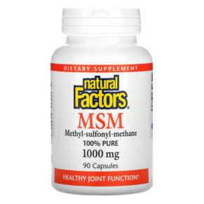 Thực phẩm chức năng Natural Factors MSM 1.000 mg 90 Capsules 068958026527