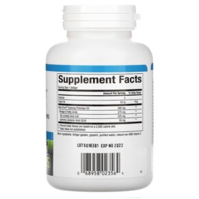 Thành phần vi chất của Natural Factors OmegaFactors Ultra Prim Evening Primrose Oil 500 mg 180 Softgels 068958023564