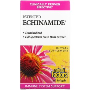 Thực phẩm chức năng Natural Factors Patented Echinamide 60 Softgels 068958045238