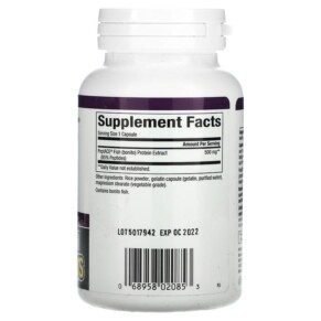 Thành phần vi chất của Natural Factors PeptACE Fish Peptides 500 mg 90 Capsules 068958020853