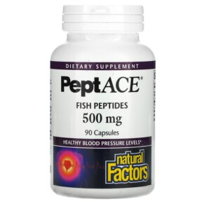 Thực phẩm chức năng Natural Factors PeptACE Fish Peptides 500 mg 90 Capsules 068958020853