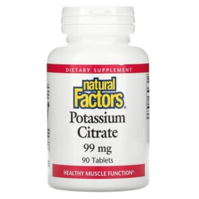 Thực phẩm chức năng Natural Factors Potassium Citrate 99 mg 90 Tablets 068958016603