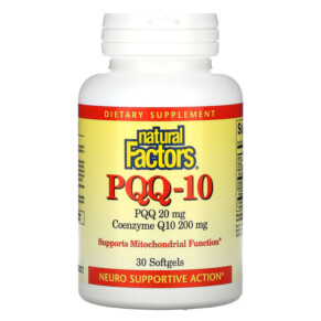 Thực phẩm chức năng Natural Factors PQQ-10 PQQ 20 mg CoQ10 200 mg 30 Softgels 068958026176