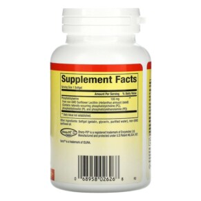 Thành phần vi chất của Natural Factors PS Phosphatidylserine 100 mg 120 Softgels 068958026268
