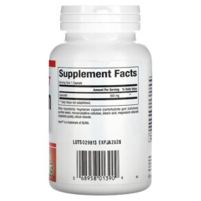 Thành phần vi chất của Natural Factors Quercetin 500 mg 60 Vegetarian Capsules 068958013909