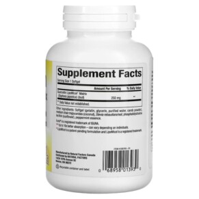 Thành phần vi chất của Natural Factors Quercetin LipoMicel Matrix 120 Liquid Softgels 068958013930