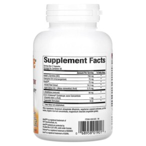 Thành phần vi chất của Natural Factors RegenerLife Optimize Mitochondrial Function 120 Vegetarian Capsules 068958019017