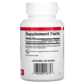 Thành phần vi chất của Natural Factors SelenoExcell Selenium 200 mcg 90 Capsules 068958016757