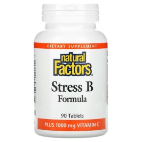 Thực phẩm chức năng Natural Factors Stress B Formula Plus 1.000 mg Vitamin C 90 Tablets 068958011318