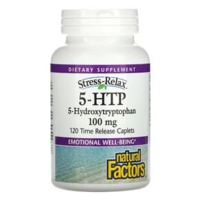 Thực phẩm chức năng Natural Factors Stress-Relax 5-HTP 100 mg 120 Time Release Caplets 068958028460