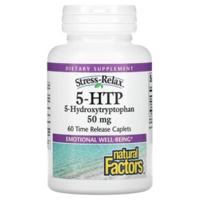 Thực phẩm chức năng Natural Factors Stress-Relax 5-HTP 50 mg 60 Time Release Caplets 068958028262