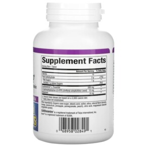 Thành phần vi chất của Natural Factors Stress-Relax Extra Strength Tranquil Sleep 60 Chewable Tablets 068958028491