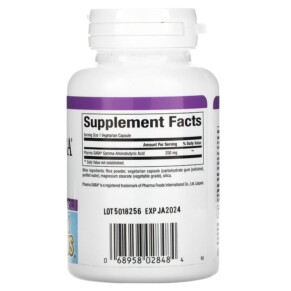 Thành phần vi chất của Natural Factors Stress-Relax Pharma GABA 250 mg 60 Vegetarian Capsules 068958028484