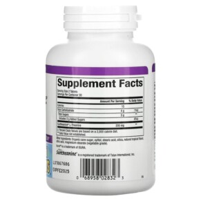 Thành phần vi chất của Natural Factors Stress-Relax Suntheanine L-Theanine 100 mg 60 Chewable Tablets 068958028323