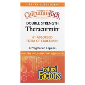 Thực phẩm chức năng Natural Factors Theracurmin Double Strength 30 Vegetarian Capsules 068958045436