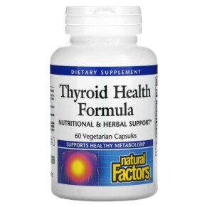 Thực phẩm chức năng Natural Factors Thyroid Health Formula 60 Vegetarian Capsules 068958035109