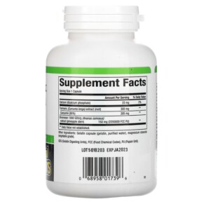 Thành phần vi chất của Natural Factors Turmeric & Bromelain 450 mg 180 Capsules 068958017396