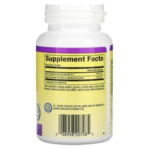 Thành phần vi chất của Natural Factors Ubiquinol Active CoQ10 100 mg 120 Softgels 068958207285