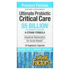 Thực phẩm chức năng Natural Factors Ultimate Probiotic Critical Care 55 Billion 30 Vegetarian Capsules 068958018171