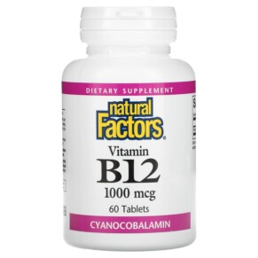 Thực phẩm chức năng Natural Factors Vitamin B12 1.000 mcg 60 Tablets 068958012452