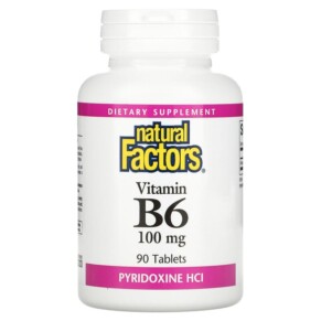 Thực phẩm chức năng Natural Factors Vitamin B6 Pyridoxine HCl 100 mg 90 Tablets 068958012315
