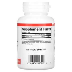 Thành phần vi chất của Natural Factors Vitamin C 500 mg 90 Tablets 068958013008