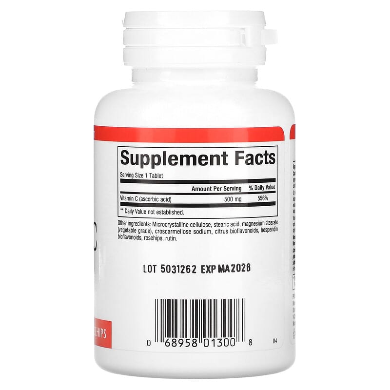 Natural Factors Vitamin C 500 mg 90 Tablets 2 Thành phần vi chất của Natural Factors Vitamin C 500 mg 90 Tablets 068958013008