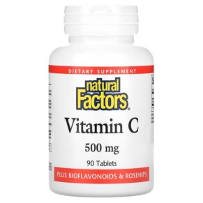 Thực phẩm chức năng Natural Factors Vitamin C 500 mg 90 Tablets 068958013008