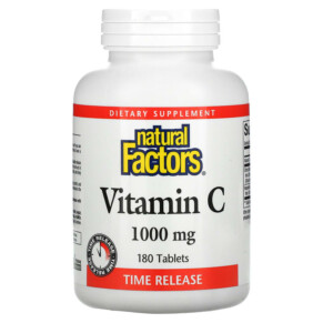 Thực phẩm chức năng Natural Factors Vitamin C Time Release 1.000 mg 180 Tablets 068958013428